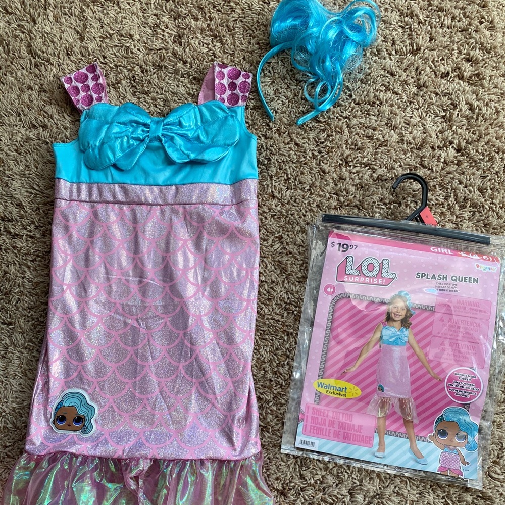 L.O.L Surprise Splash Queen Costume Size 4-6